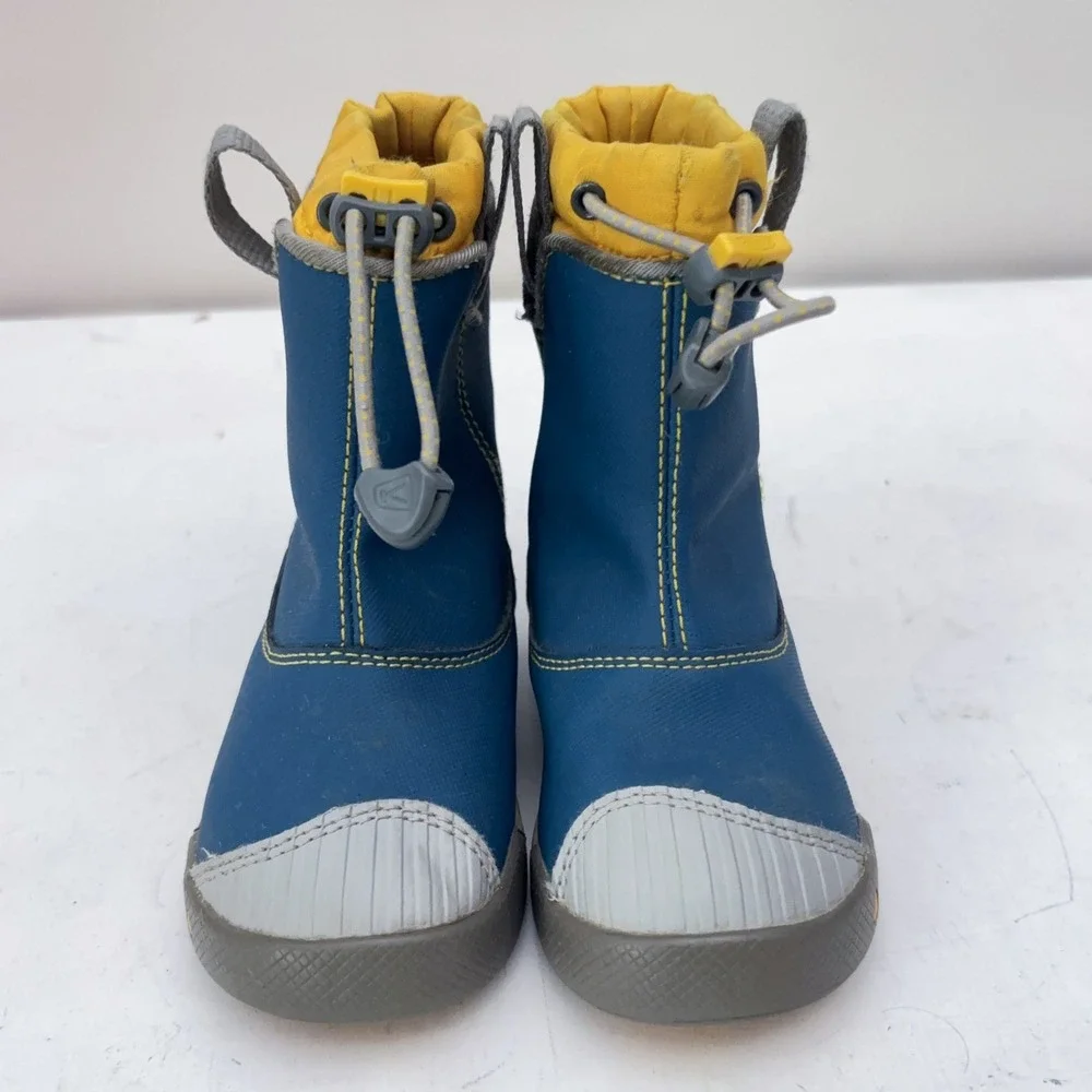 Keen Encanto 365 Blue Waterproof Rain Boots Kids Size 8 Blue Yellow 1014404